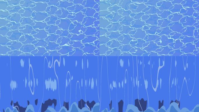 卡通水面和瀑布效果