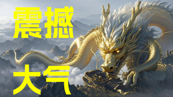 大屏 龙 东方神龙 火麒麟兽 神兽祥瑞