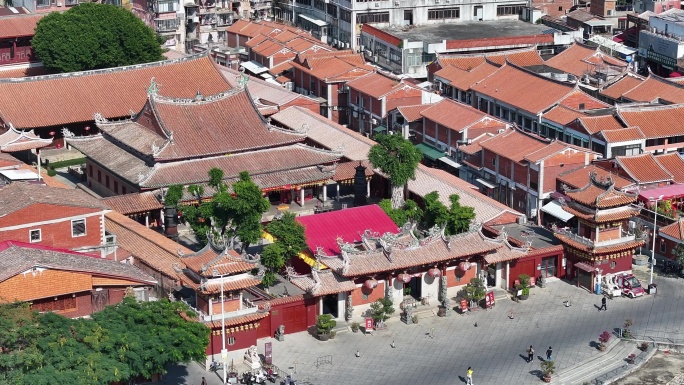 福建泉州天后宫航拍
