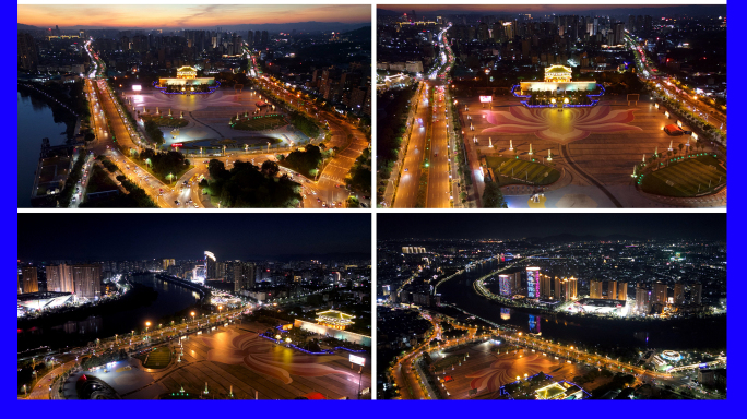 【正版】2025揭阳楼6k夜景航拍延时
