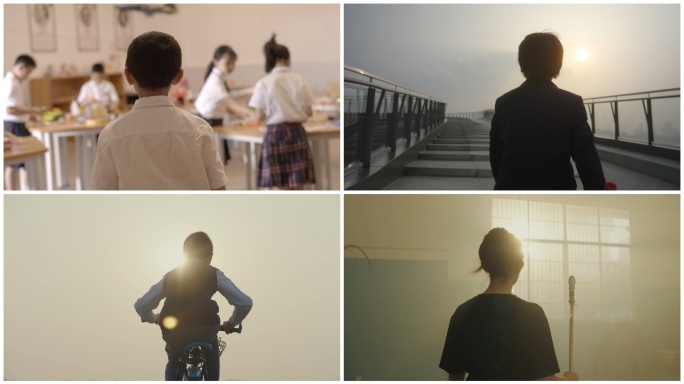 小学生脚步和背影 舞蹈 航天 奔跑