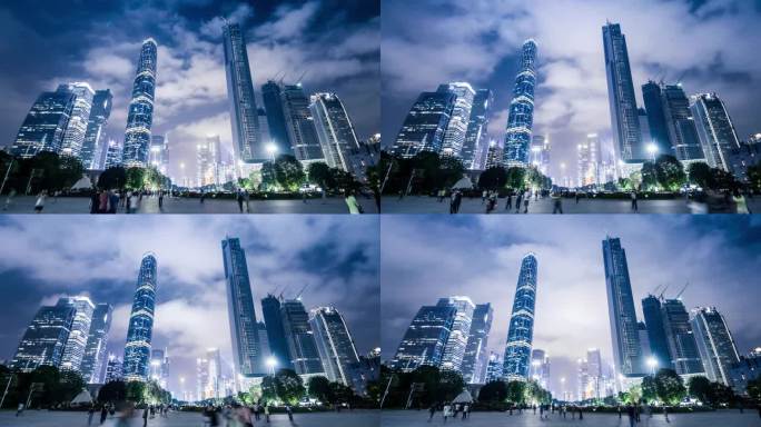 T/L WS Urban skyscraper at Night /广州，中国