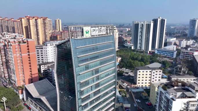 什邡城市航拍素材