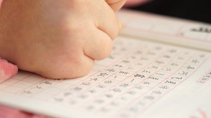 4K练习硬笔书法字特写