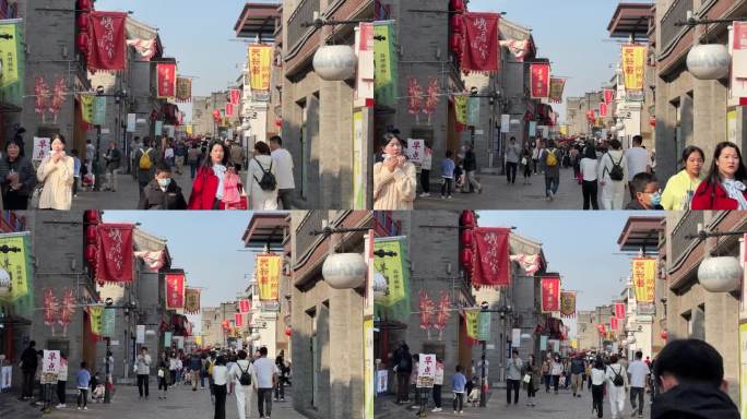 老北京前门大栅栏步行街美食街