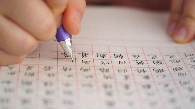 4K练习硬笔书法字特写