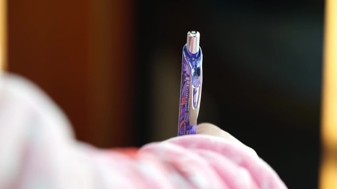 4K写字 笔的特写