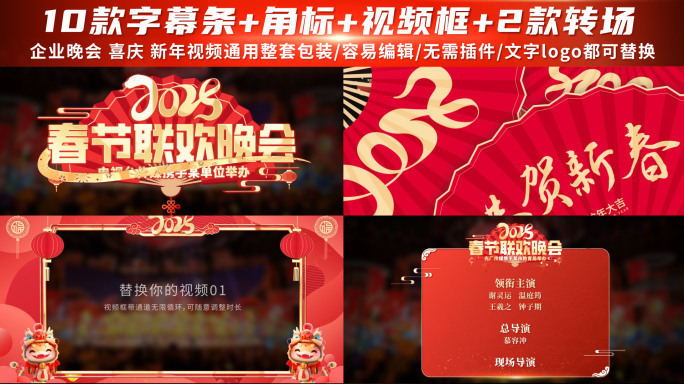 2025蛇年红色字幕条角标转场人名条08