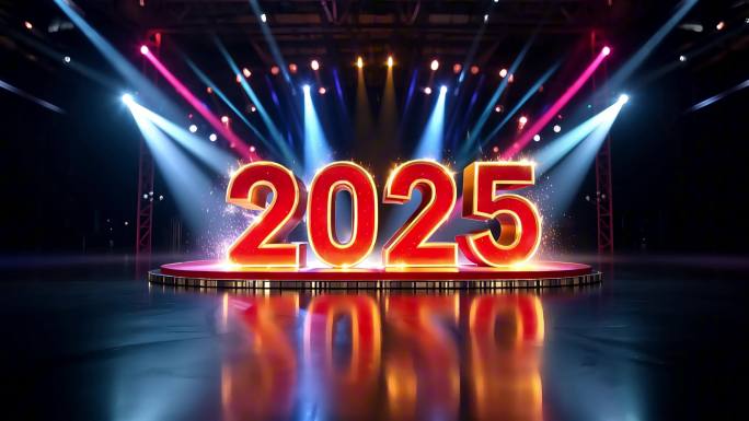 2025舞台灯光背景无缝循环4K视频素材