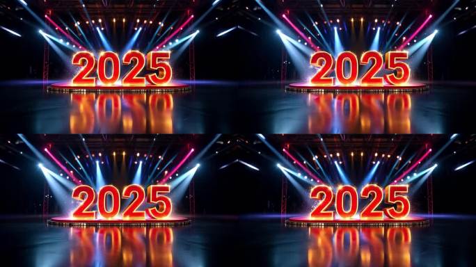 2025舞台灯光背景无缝循环4K视频素材