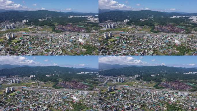 江原道，东海市，松井洞和城市风景 / 韩国