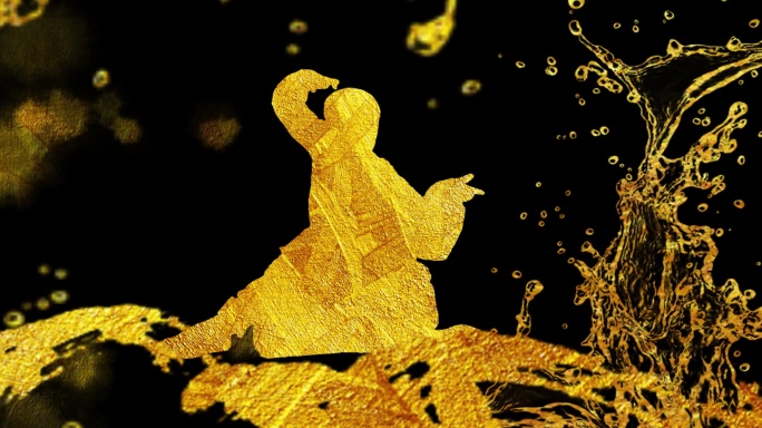 8K武术 水墨笔画 中式 中国风宽屏模版