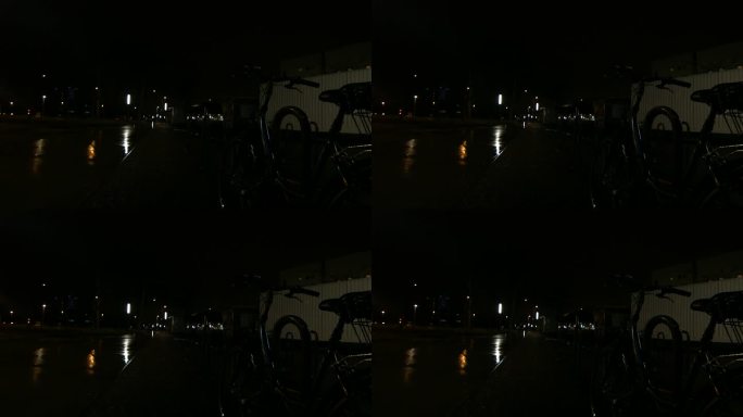 雨中的城市街道夜景