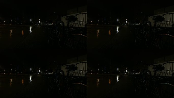 雨中的城市街道夜景