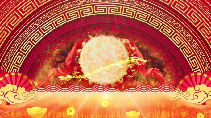 喜庆鼓 鼓舞背景