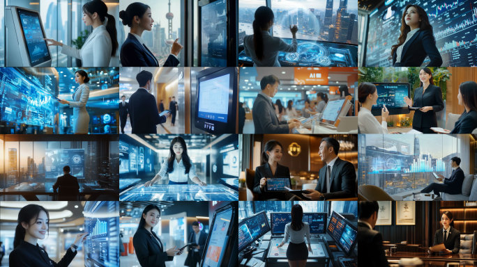 4K高帧率智能金融服务办公素材合集