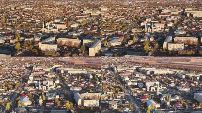 吉尔吉斯斯坦卡拉科尔航拍风光