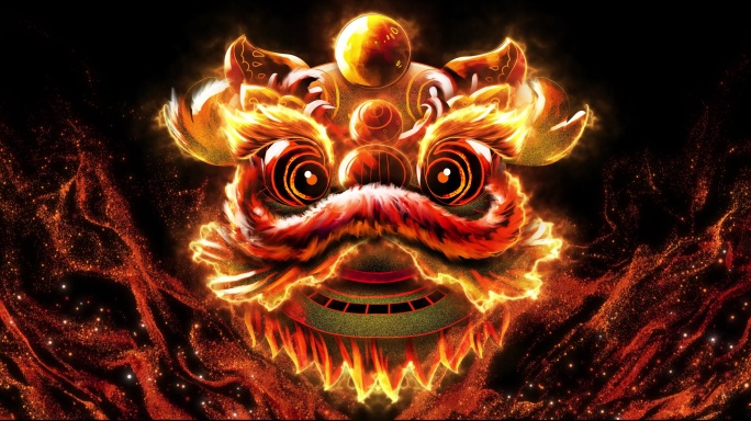 9K 新春手绘醒狮