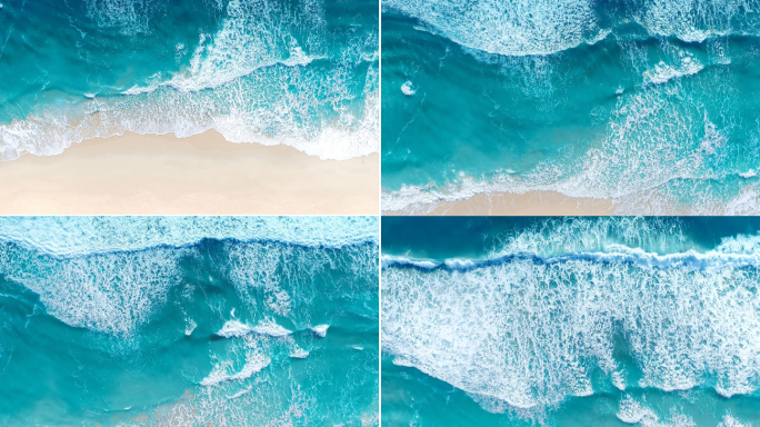 【4K】航拍 大海 海浪 沙滩 慢动作