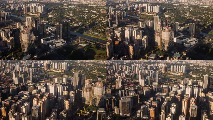 城市现代建筑鸟瞰图