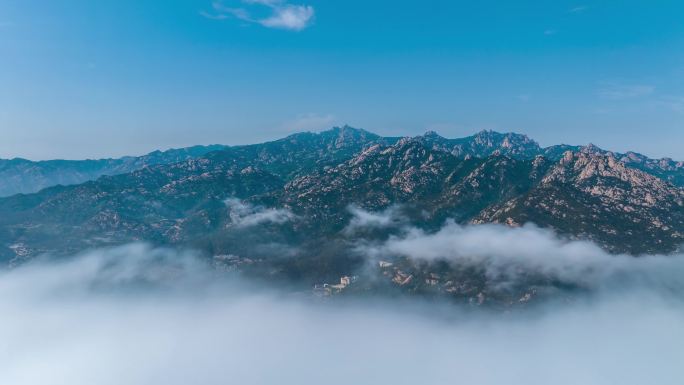 青岛崂山云海航拍延时