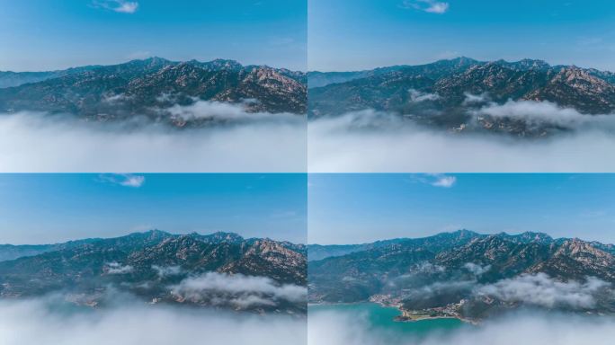 青岛崂山云海航拍延时