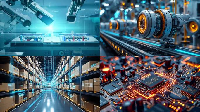 电子产业制造 全自动工厂 智能工业机器人