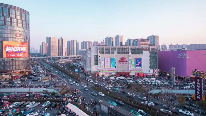 人潮汹涌的四季青延时