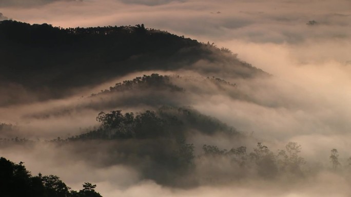 台湾的大雾正在翻山越岭