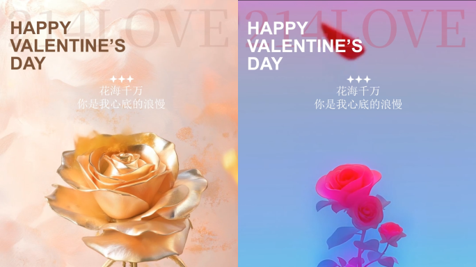 情人节动态创意海报朋友圈小视频