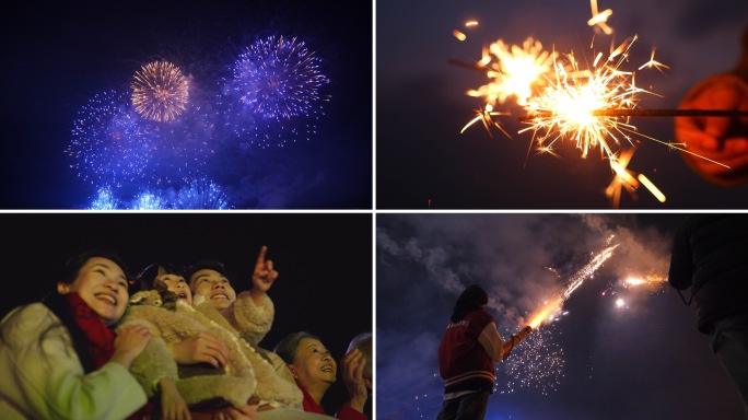 春节新年烟花烟火