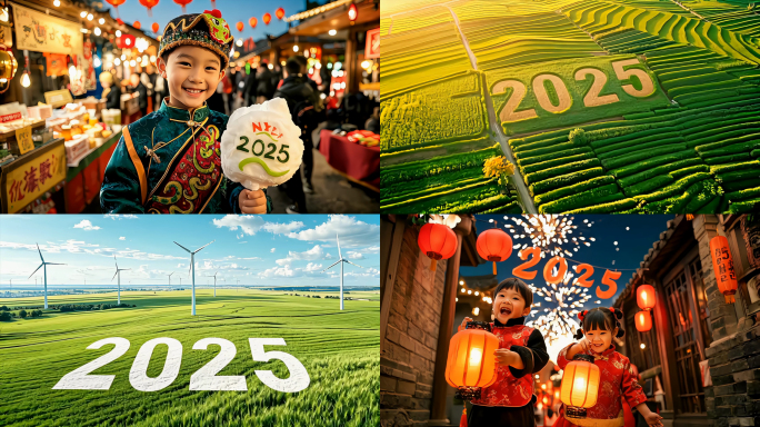 通用2025跨年新年视频素材