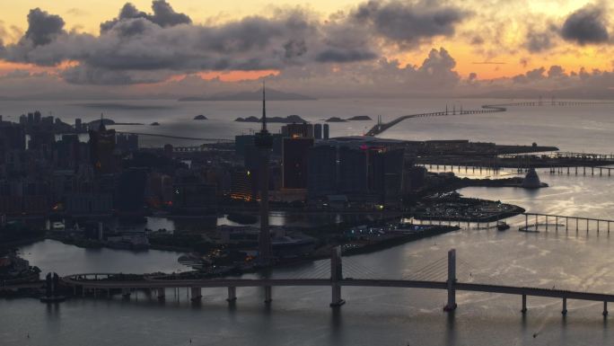 珠海 澳门 城市延时