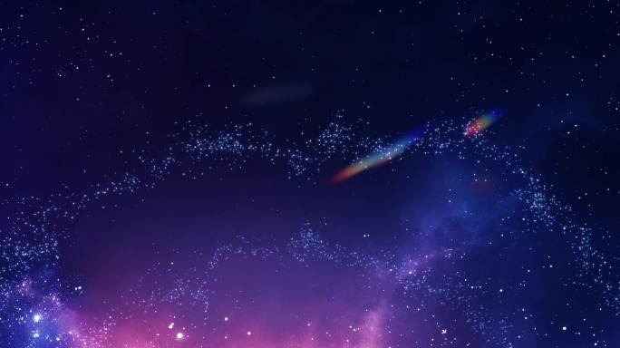 唯美大气璀璨星空粒子背景