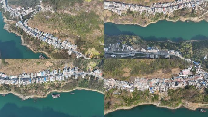 4K航拍红水河两岸风光