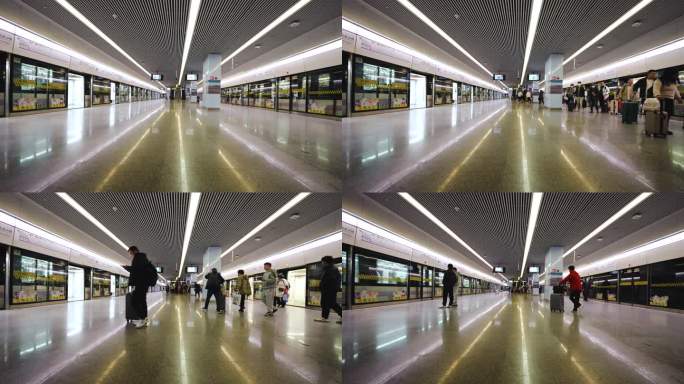 地铁到达虹桥站 虹桥地铁站