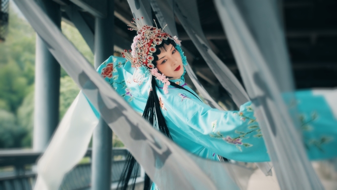 中国戏曲京剧昆曲越剧中国元素国粹戏曲梦幻