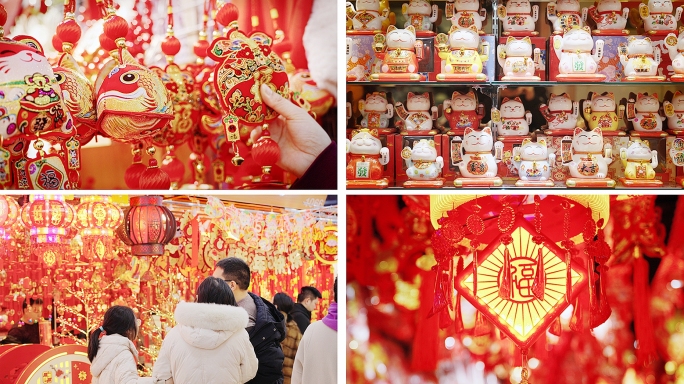 红红火火喜庆中国年视频素材