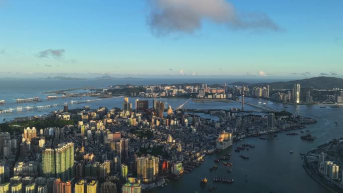 珠海 澳门全景 城市延时