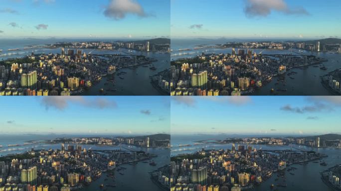 珠海 澳门全景 城市延时