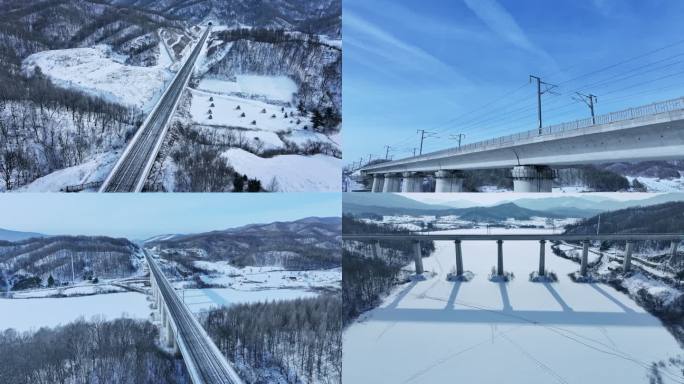 北方高铁穿越冰雪 东北高铁 雪天高铁