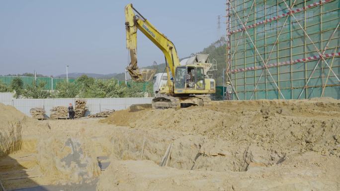 挖掘土方地面建设