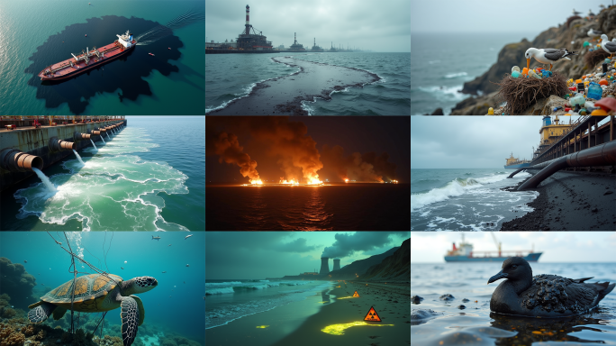 海洋污染 核废水 原油泄漏 海洋垃圾
