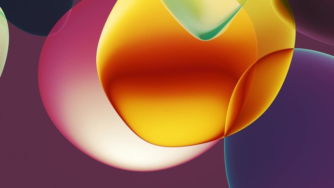 可循环播放的数字动画，展示生动色彩的熔岩灯。