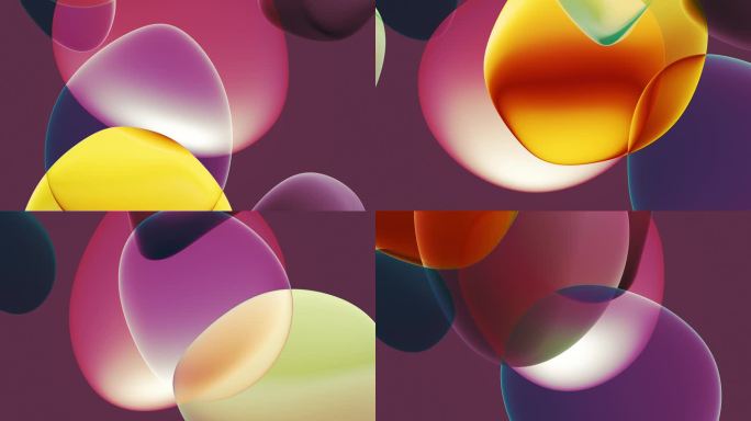 可循环播放的数字动画，展示生动色彩的熔岩灯。