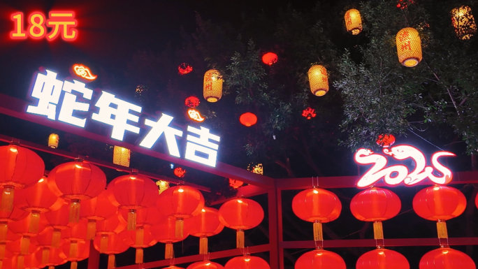【18元】2025蛇年大吉灯笼灯会彩灯红
