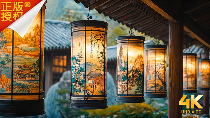 古韵灯笼传统之美 灯笼艺术文化传承光影交