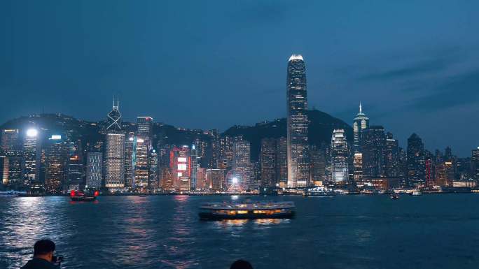 4K 香港夜景 维多利亚港延时 摩天轮