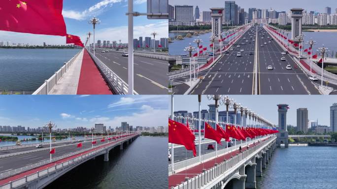 临沂北京路沂河大桥航拍