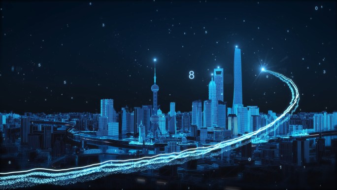 全息科技城市互联网信息化智慧城市发展动画